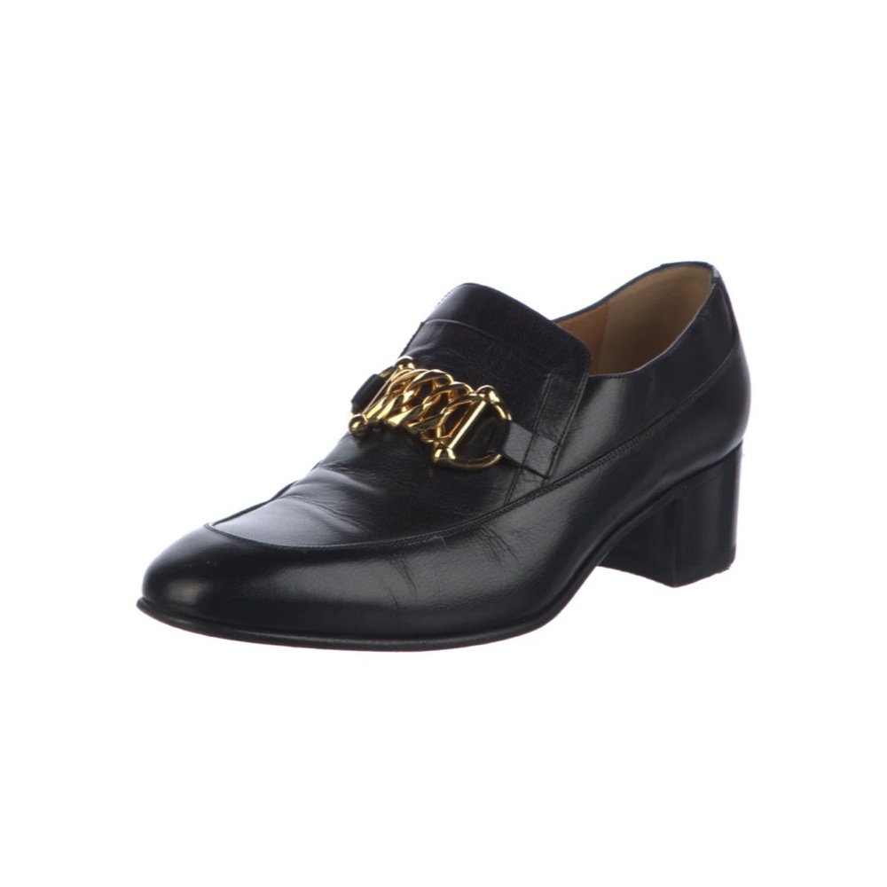 Gucci leather chain-link accents dress shoes - Picture 2 of 4
